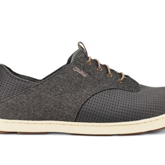 OluKai‎ Men's Nohea Moku Grey sneakers with drop heel grey perforated front 44.5 - Picture 6 of 12